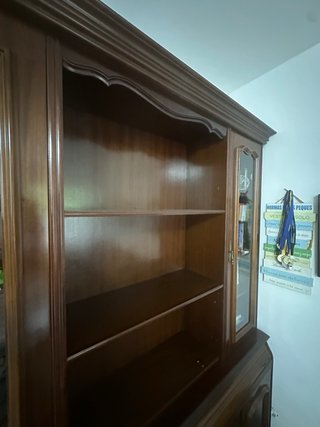 Mueble clásico de madera maciza para salón/vitrina