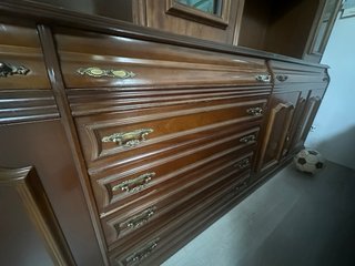 Mueble clásico de madera maciza para salón/vitrina