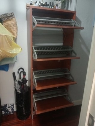 Zapatero con espejo y gran capacidad