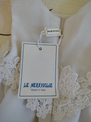 Abito cerimonia neonata pizzo e tulle