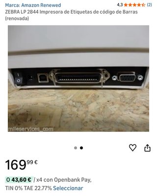 Impresora Zebra LP 2844