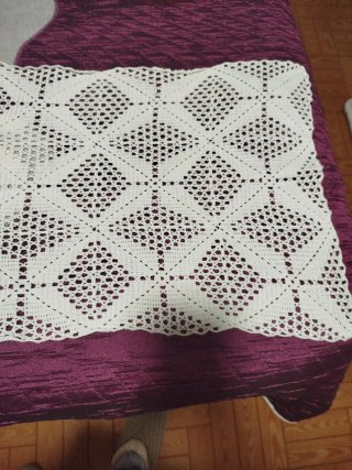 Lote tapetes artesanales blancos