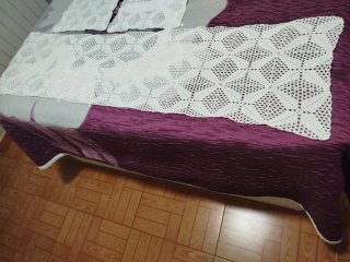 Lote tapetes artesanales blancos