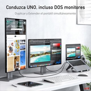 Cable uni USB C a HDMI 4K 1.8M Nylon