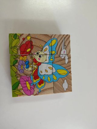 Cubos de madera puzzles infantiles
