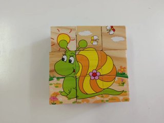 Cubos de madera puzzles infantiles
