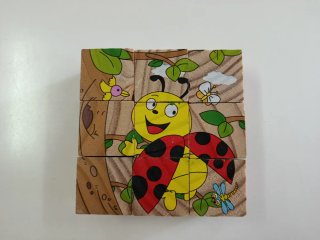 Cubos de madera puzzles infantiles
