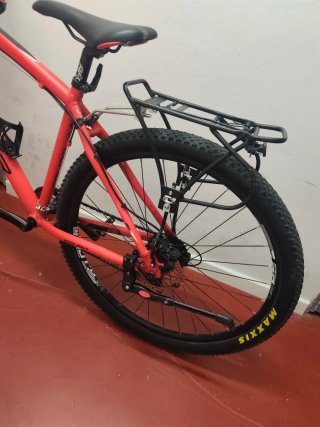 Soporte Alforjas Bicicleta Negro,pata de cabra