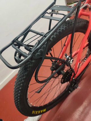 Soporte Alforjas Bicicleta Negro,pata de cabra