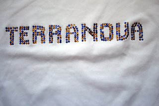 Top Terranova Mujer Talla L Abalorios Blanco