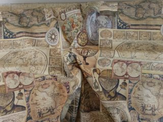 Tela/Retal de loneta - mapas antiguos navegación
