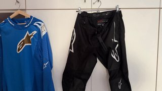 Sudadera Alpinestars Motocross Azul y Dorado Talla