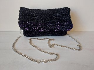 Bolso fiesta crochet negro