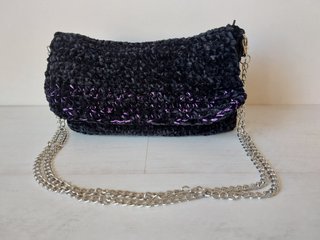 Bolso fiesta crochet negro