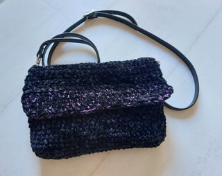 Bolso fiesta crochet negro