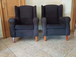2 Sillones tapizados tela 60 los dos