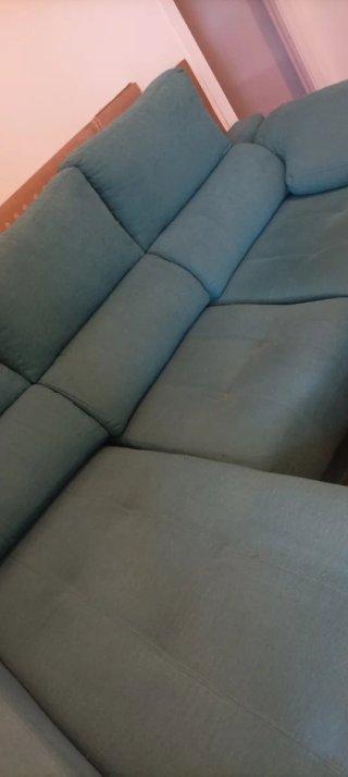 URGE Sofá modular de tela color verde azulado