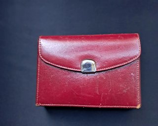 Carte da gioco vintage con astuccio in pelle