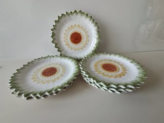 6 Piatti in Ceramica con Design Floreale
