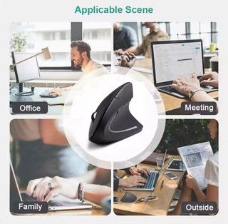 Ratón Ergonómico Inalámbrico 2.4G Negro