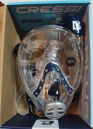 Máscara de snorkel integral Cressi 180° antivaho