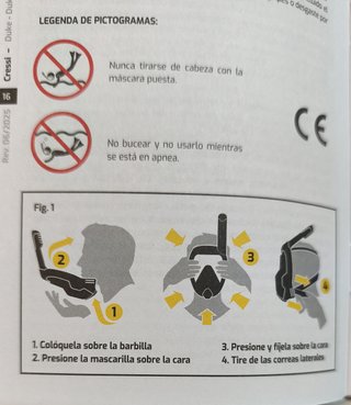 Máscara de snorkel integral Cressi 180° antivaho