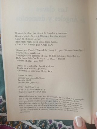 "Las claves de ángeles y demonios"=4€+regalo
