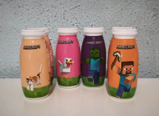 6 Botes Minecraft Actimel Vacíos
