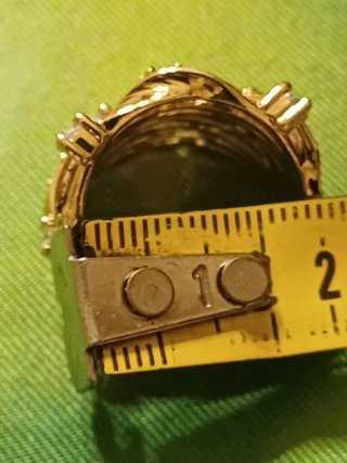 Anello fascia paglia dorato