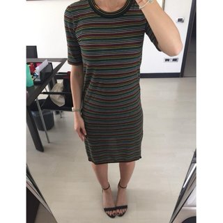 Abito Chloe a righe multicolore
