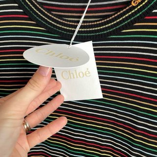 Abito Chloe a righe multicolore