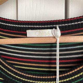 Abito Chloe a righe multicolore
