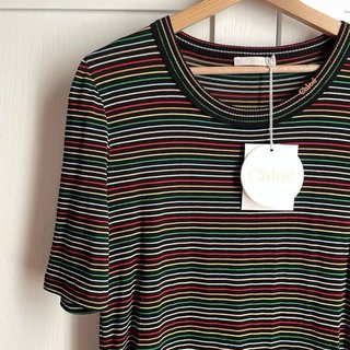 Abito Chloe a righe multicolore