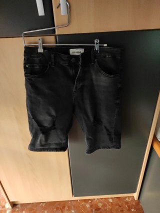 Bermudas vaqueras negras Pull&Bear