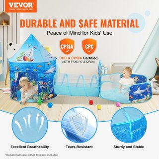 Tienda de Juego 3 en 1 para Niños con Túnel, Aro de Baloncesto para Niños, Niñas, Bebés y Niños Pequeños, Casa de Juego Plegable para Interior/Exterior con Bolsa de Transporte y Correas de Sujeció...