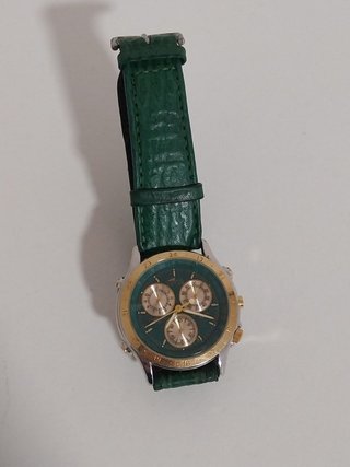 Reloj Vintage Lotus World Time 9475 - Esfera Verde
