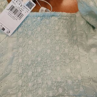 Vestido verde bordado talla 11-12