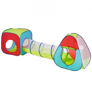 Tienda de Juego 3 en 1 para Niños con Túnel para Niños, Niñas, Bebés y Niños Pequeños, Casa de Juego Plegable para Interior/Exterior con Bolsa de Transporte y Correas de Sujeción como Regalos de C...