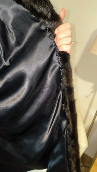 Chaquetón de pelo marrón