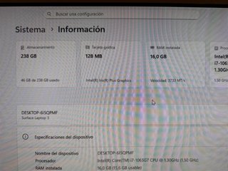 Microsoft Surface Laptop 3 Negro
