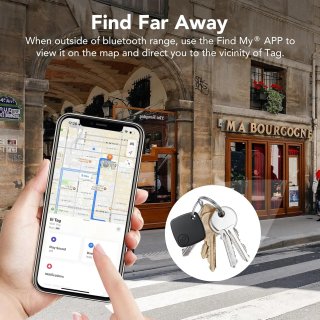 Air Tag Smart Tracker 4 Pack, Localizador Funciona con Apple Buscar (Sólo iOS)