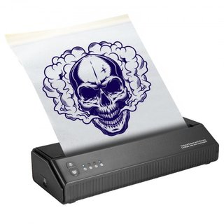 Impresora de Plantillas de Tatuaje, Impresora de Plantillas de Tatuaje Inalámbrica Bluetooth con 10 Piezas de Papel de Transferencia y Bolsa de Tela, Impresora de Tatuajes Portátil para Teléfonos ...