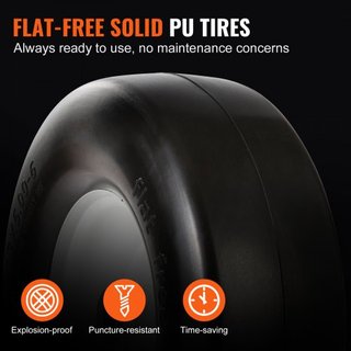 Neumáticos de Cortacésped con Llanta, Neumáticos de Tractor Tubeless 13x5-6", Conjunto de Rueda y Neumático de 2 Paquetes, Neumáticos de PU Sin Pinchazos, Hub Centrado de 3.25"-5.9", Tamaño de Buj...