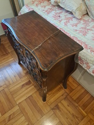 Mueble antiguo vitrina cajones madera cristal