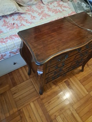 Mueble antiguo vitrina cajones madera cristal