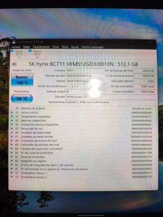 Discos duros SK Hynix 512GB NVMe M.2 SSD