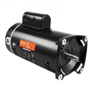 Motor de Bomba de Piscina de 2 HP, Marco 56Y, 230V (7.8 Amperios) 3450 RPM, 60Hz, Factor de Servicio 1.3, Capacitor 50μF/250V, Motor de Reemplazo de Brida Cuadrada de Rotación CCW
