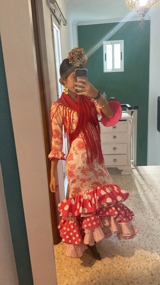 Traje de flamenca mujer talla única