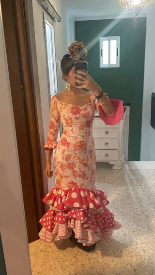 Traje de flamenca mujer talla única