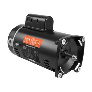 Motor de Bomba de Piscina de 1.5 HP, Marco 56Y, 115V(12.8 Amperios)/230V(6.4 Amperios) 3450 RPM, 60Hz, Factor de Servicio 1.1, Condensador 90μF/250V, Motor de Reemplazo de Flange Cuadrado de Rotac...
